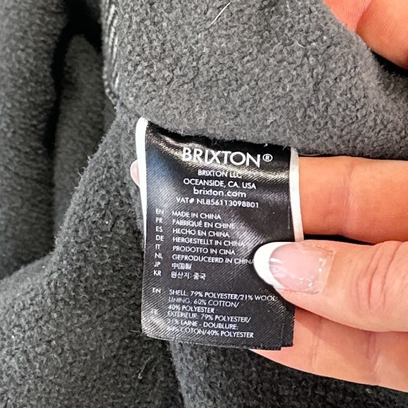 Brixton Men’s Plaid Wool Blend Jacket With Removable Hood XL - Picture 5 of 11